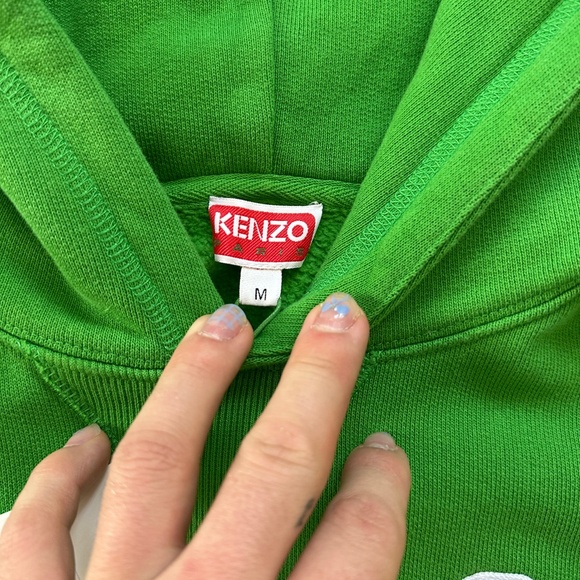 NWT Kenzo 1970 Tiger Embroidered Varsity Green cotton oversized hoodie SZ Medium - Picture 6 of 10